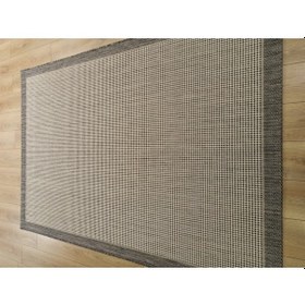 Resim Çam Halı Sisal 9313 Gri / Beyaz Bordürlü Jüt Sisal Kilim - 100x200 