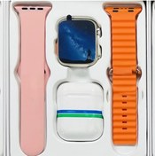 Resim Mmctech Smart Watch8 T88 Ultra Akıllı Saat Airpods Kulaklık Arama Özeliği Çift Kordon Tüm Telefonlara Uyumlu 