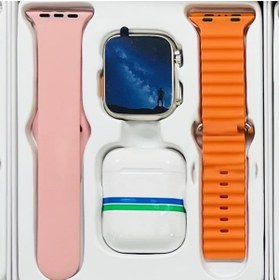 Resim Mmctech Smart Watch8 T88 Ultra Akıllı Saat Airpods Kulaklık Arama Özeliği Çift Kordon Tüm Telefonlara Uyumlu 