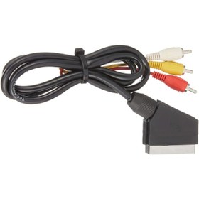 Resim FANO Scart 3 Rca Kablo 1.2 Metre 7 Mm Siyah * Scart Tos Kablo 