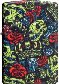 Resim Zippo Çakmak 49193 Skull Crown Design 49696-090641 