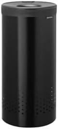 Resim Brabantia Matt Black Plastik Kapaklı Çamaşır Sepeti 35 L A Tek Ebat Zitbra_242342 