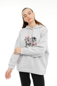 Resim WL LAYLA 17GF83 3PR GRI MELANJ Kadın Sweatshirt Kinetix