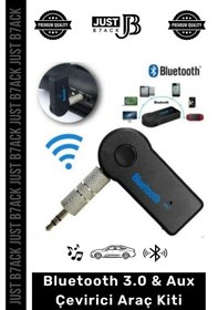 Resim Bluetoothaux 4 Saat Bataryalı Uyku Mod Usb Şarjlı Bluetooth 3.0 Aux Müzik Alıcısı Telefon Araç Kiti 