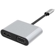 Resim Dhu0004 Premium 4 in 1 USB-Typ-c HDMI VGA Hub for iPad Pro, Macbook, PC, Laptop Dexim