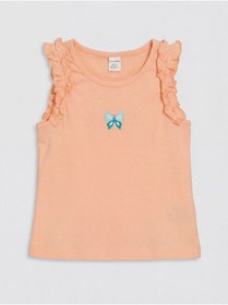 Resim LC Waikiki LCW Kids Bisiklet Yaka Nakışlı Kız Çocuk Atlet 2'li 