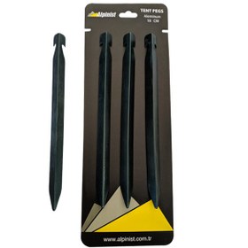 Resim Alpinist Alüminyum 6061 Çadır Kazığı 18 CM Yeşil 4'lü 