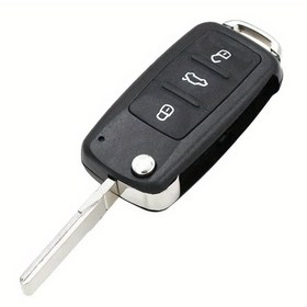 Resim Volkswagen Polo Golf MK6 Tiguan T-ouareg 202AD 202H 202Q 753AB Kesilmemiş Bıçaklı 3 Düğmeli Uzaktan Araba Anahtar Kabuk Kılıfı 
