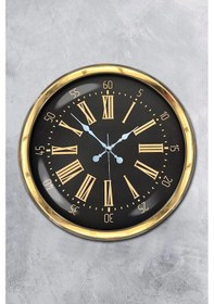 Resim 40 Cm Metal Gold Roma Rakamlı Duvar Saati Diğer 