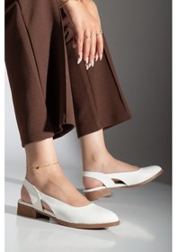 Resim Pore Cilt Kısa Topuk Ayakkabı Mint Yeşil Beyaz 