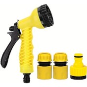 Resim Cloud011 4 Adet Hortum Başlığı 7 Püskürtme Modu 3 Bağlantı İle Bahçe Sulama Araba Yıkama 