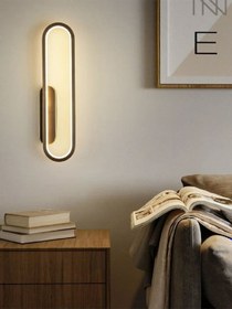 Resim Manzo / Led Aplik / Elips / 50 Cm / Antrasit Gövde / 3 Renk Işık Antrasit 