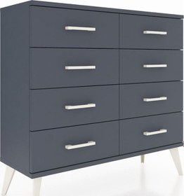 Resim Arges Şifonyer 8 Çekmeceli 88x30x80 Antrasit-antrasit Antrasit 