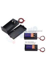 Resim FANO (2 Adet)-9 Volt Pil Yuvası Kapaklı Switchli Aç Kapa özelliği 