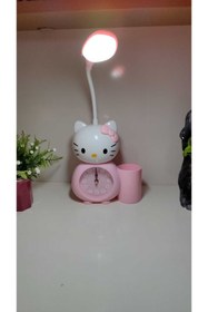 Resim FAMEMUS ACCESSORY Hello Kitty Hem Gece Lambası Hem Çalarsaat hemde Kalemlik lamba dahil boyut 40cm 