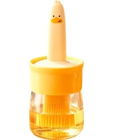 Resim Vkemall Yağ Fırçası Silikon Yağ Fırçası Şişe Mutfak Krep Barbekü Pişirme Gıda Sınıfı Ev Yüksek Sıcaklığa Dayanıklı Entegre Yağ Fırçası Şişe Sarı 