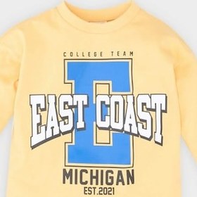 Resim DeFacto Erkek Bebek Bisiklet Yaka Baskılı Uzun Kollu Tişört E3655A525SPYL298 Sarı 