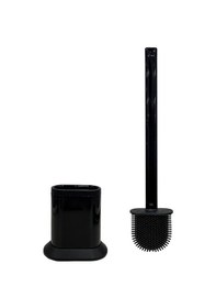 Resim Klozet Fırçası Slikon Uçlu Oval Siyah Nks105 Siyah 