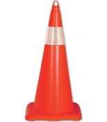 Resim Ennalbur Esnek Kırılmaz Trafik Konisi Tek Reflektörlü 70 Cm 