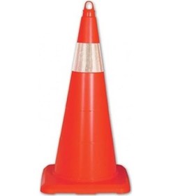 Resim Ennalbur Esnek Kırılmaz Trafik Konisi Tek Reflektörlü 70 Cm 