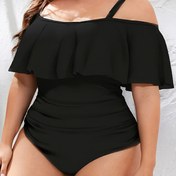 Resim Kadınlar için Büyük Beden Moda Tek Parça Mayo 