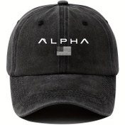 Resim Vintage Stil Alpha Beyzbol Şapkası Amerikan Bayrağı ve Yunan Anahtarı Tasarımı ile - Yumuşak Üst, Kavisli Kenar Hip Hop Baba Şapkası Açık Hava Balıkçılığı, Rahat Güneş Koruma Kamyon Şoförü Şapkası Erkekler ve Kadınlar için, Rahat Başlık | Yunan Anahtarı Tasarımı | Polyester Şapka 