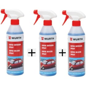Resim Würth Süper Buz Çözücü 3 Adet Sprey 500ml 
