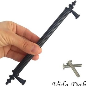 Resim Glaswen 12 Adet Erciyes kulp Siyah 160 mm Kulp Mobilya Mutfak Dolabı Çekmece Dolap Kapak Kulpu Kulbu Metal Kulpları 