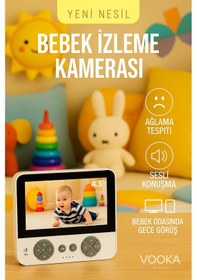 Resim Yeni Nesil Uzaktan Kontrollü Bebek Kamerası Gece Görüşlü, Sesli Konuşmalı, Isı Takipli, Ninnili 