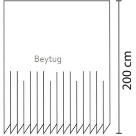 Resim Bej Renk Banyo Perdesi Yerli Üretim Duş Perdesi Küflenmez Duş Per Bej 