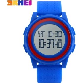 Resim Hanyang Mavi Skmeı Erkek Kadın LED Dijital Saat Spor Ince Saatler Su Geçirmez Erkek Kadın Kol Saatleri Relogio Masculino Feminino Saat 1206 (Yurt Dışından) 