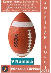 Resim Top Profesyonel Genç Yetişkin Maç Antreman Rugby Suya Dayanıklı Kauçuk Amerikan Futbol Topu 9 No Çok Renkli 