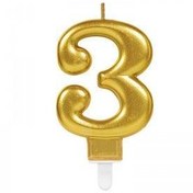 Resim Nessiworld 3 Rakam Mum Gold Renk 