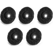 Resim Tenfowee 5 Adet 100mm Siyah Zırh Polyester Telli Tekerlek - Taşlama Ve Parlatma İçin, 16mm İç Çaplı, Çelik-alüminyum-kuyma Uyumlu 