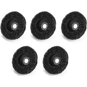 Resim Tenfowee 5 Adet 100mm Siyah Zırh Polyester Telli Tekerlek - Taşlama Ve Parlatma İçin, 16mm İç Çaplı, Çelik-alüminyum-kuyma Uyumlu 