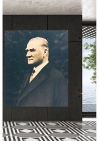 Resim Sert Bakışlı Atatürk Kanvas Duvar Tablo 221548 