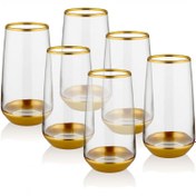 Resim The Mia Glam Su Bardağı Uzun Gold 6 Parça 
