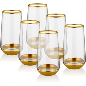 Resim The Mia Glam Su Bardağı Uzun Gold 6 Parça 