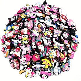Resim () 40 adet Sanrio Takım Elbise, Yeni Sanrio Ayakkabı Süs Aksesuarları, PVC Yumuşak Kauçuk Ayakkabı Süsü ve Ayakkabı Tokası, Karikatür Animasyon 