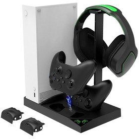 Resim beboncool Xbx013 Oyun Hazneli Kulaklık Tutucu Xbox Series X Joystick Pil Şarj Soğutucu Stand 