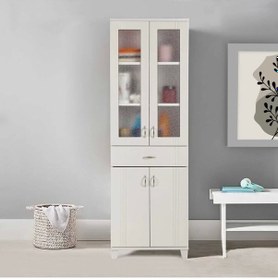 Resim Banyo Ve Mutfak Boy Dolabı Beyaz 