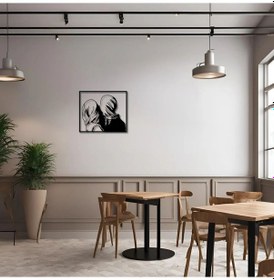 Resim Metal Dekor Aşıklar Lovers Metal Duvar Tablosu Soyut 