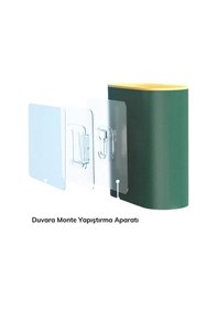 Resim River World Yumuşak Silikon Başlıklı Duvara Monte Tuvalet Fırçası Seti Yeşil Yeşil 