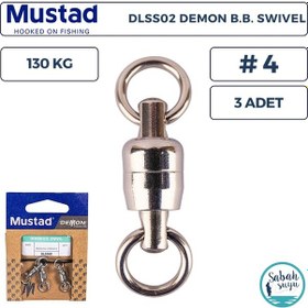 Resim Mustad Demon Dlss02 Bilyalı Fırdöndü 4 130kg 3 Adet 