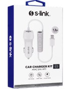 Resim S-Link Swapp Sw-C735 Type-C Kablolu 5V 3.1A Kablolu Araç Şarj Cihazı 