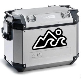 Resim Dağ Desenli Motosiklet Çanta Sticker Etiket Modeli 