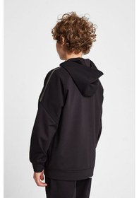 Resim Lescon Çocuk Fermuarlı Kapüşonlu Sweatshirt 25n-3117 Siyah 