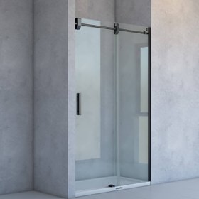 Resim Duvardan Duvara Duşakabin | Paslanmaz Sürgülü - 150-159cm / Siyah / Sürgülü 