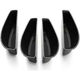 Resim Neevoyu Id.4 Id4crozz Id4x İçin Kapı El Tutucu Depolama Kutusu Seti 4 Adet - Plastik Siyah - Kolay Kurulum - Düzenli Depolama 