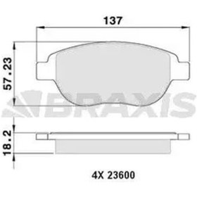 Resim Peugeot 307 On Fren Balatasi 1.6 2001-2008 Braxıs Aa0013 